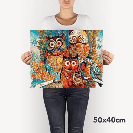 Måla efter nummer "Owl"