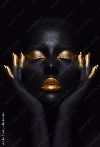 Woman: Black & Gold 120cm*180cm