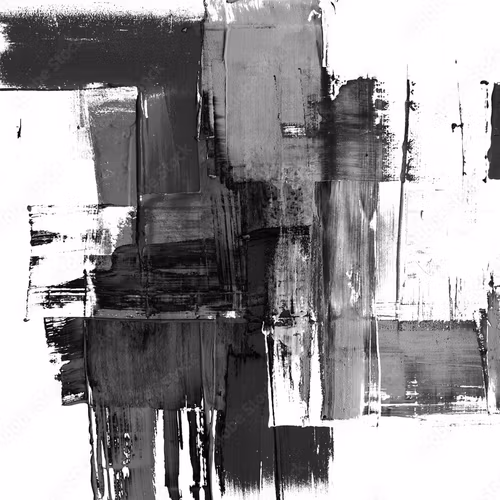 Svart & vit abstrakt: 120cm*120cm