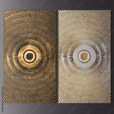 Abstrakt Guld: 120cm*120cm