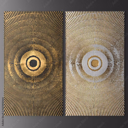 Abstrakt Guld: 120cm*120cm