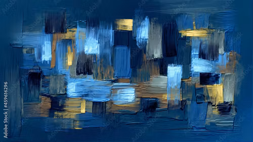 Abstrakt Blå 180cm*120cm