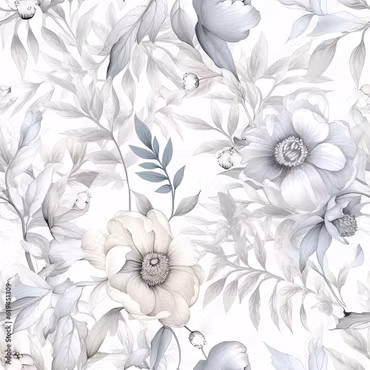 Vita blommor: 120cm*120cm
