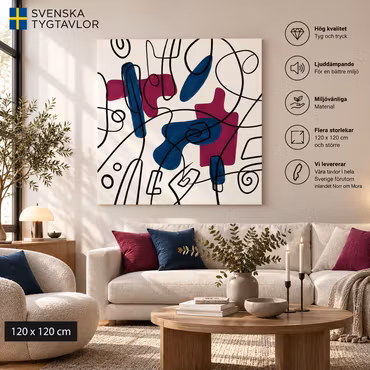 Abstrakt tavla 5 120cm*120cm