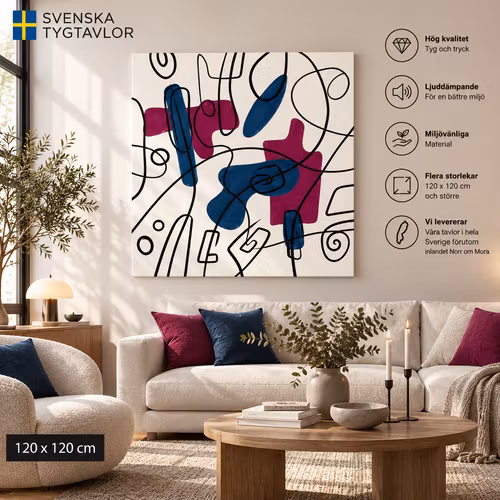 Abstrakt tavla 5 120cm*120cm