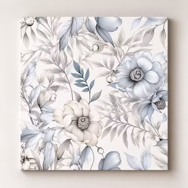 Vita blommor 6 120cm*120cm