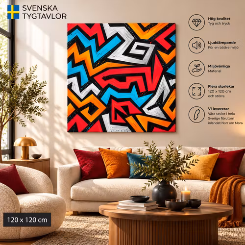 Abstrakt tavla 7 120cm*120cm