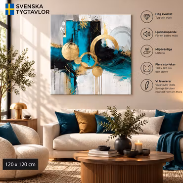 Abstrakt tavla 9 120cm*120cm