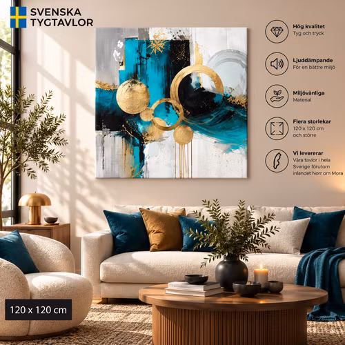 Abstrakt tavla 9 120cm*120cm