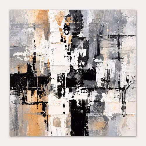 Svart/VIT/GULD 14 120cm*120cm