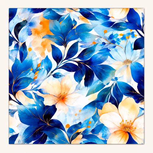 Abstrakt blommor 19 120cm*120cm