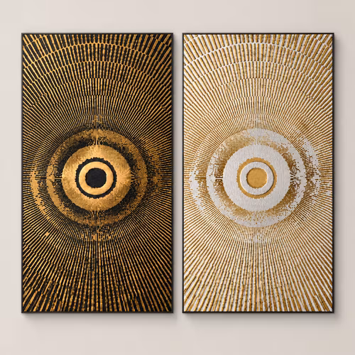 Abstrakt Guld 135 120cm*120cm