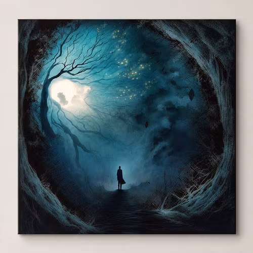 Abstrakt Mörker 136 120cm*120cm