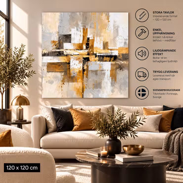 Abstrakt tavla 69 120cm*120cm