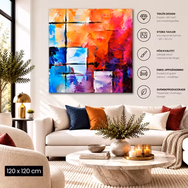 Abstrakt tavla 62 120cm*120cm