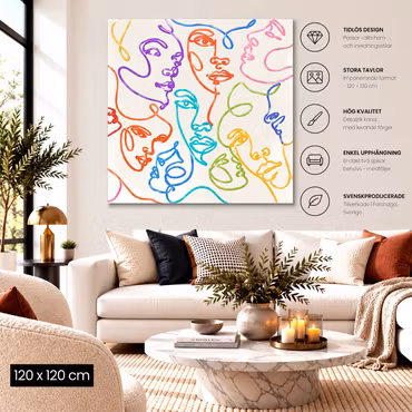 Ansikten 21 120cm*120cm