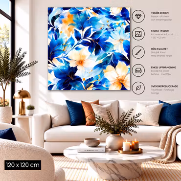 Abstrakt blommor 19 120cm*120cm