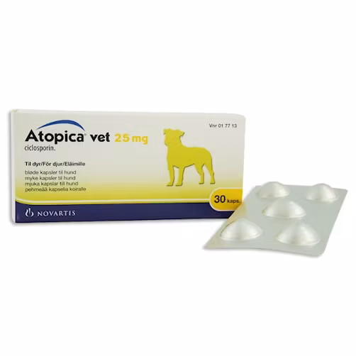 Atopica vet. 25 mg 30 kapsel/kapslar Kapsel, mjuk