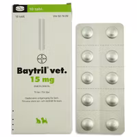 Baytril vet. 15 mg 10 styck Tablett