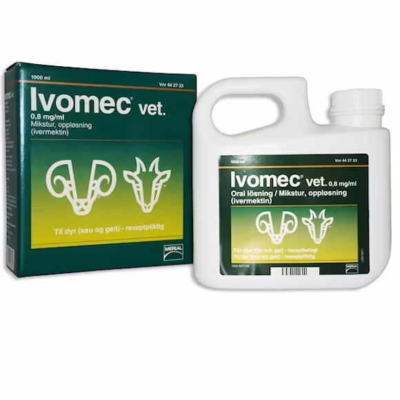 Ivomec vet. 0,8 mg/ml 1000 milliliter Oral lösning
