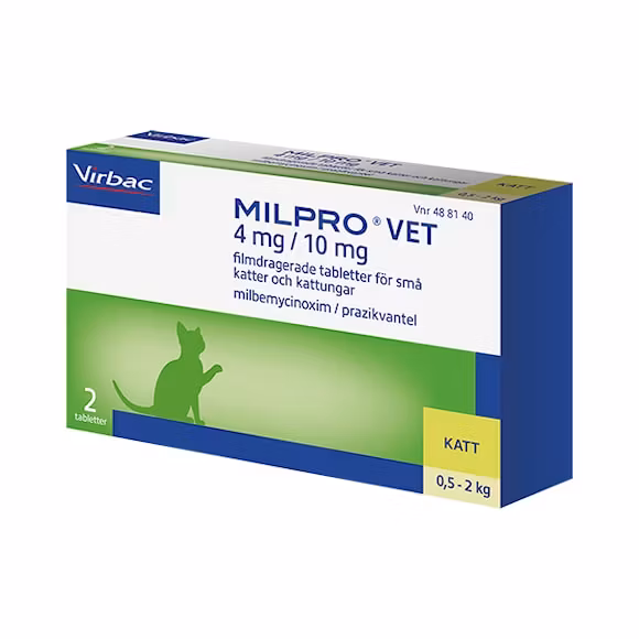 Milpro vet 4 mg/10 mg 2 tablett(er) Filmdragerad tablett