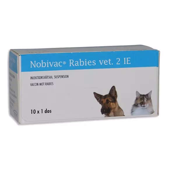 Nobivac Rabies vet. 2 IE 10 x 1 dos(er) Injektionsvätska, suspension