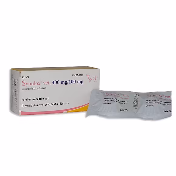 Synulox vet. 400 mg/100 mg 10 styck Tablett