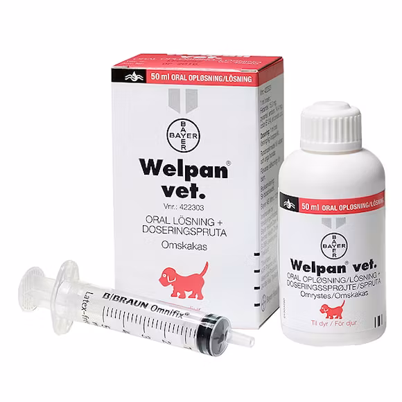 Welpan vet. 5 mg/ml+15 mg/ml 50 milliliter Oral suspension