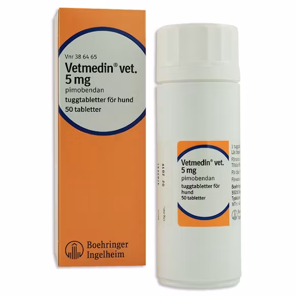 Vetmedin vet. 5 mg 10 x 10 tablett(er) Tuggtablett