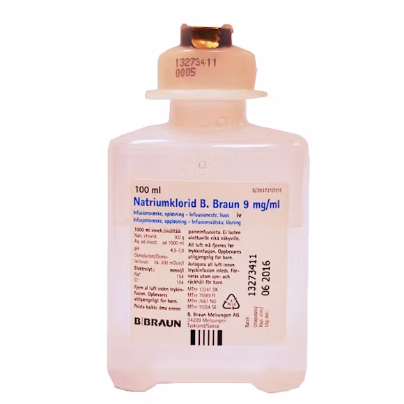 Natriumklorid B. Braun 20 x 100 milliliter