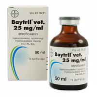 Baytril vet. 25 mg/ml 50 milliliter Injektionsvätska, lösning
