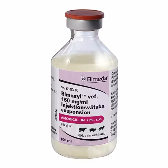 Bimoxyl vet. 150 mg/ml 100 milliliter Injektionsvätska, suspension