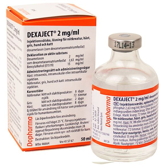 Dexaject 2 mg/ml 50 milliliter Injektionsvätska, lösning
