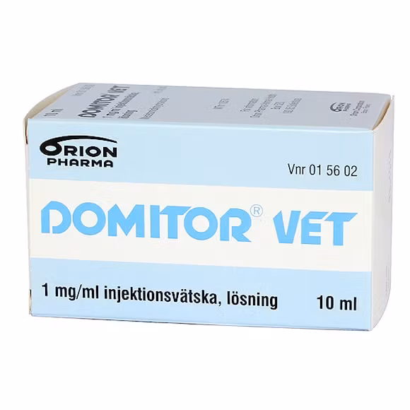 Domitor vet. 1 mg/ml 10 x 10 milliliter Injektionsvätska, lösning