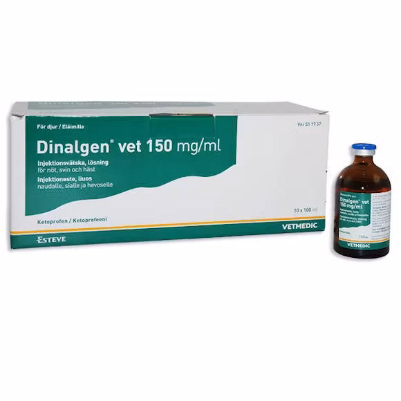 Dinalgen vet 150 mg/ml injektionsvätska 10 x 100 ml