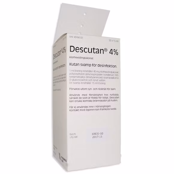 Descutan 4 % 50 x 15 milliliter Kutan svamp