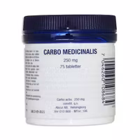 Carbo medicinalis 250 mg 75 tabletter