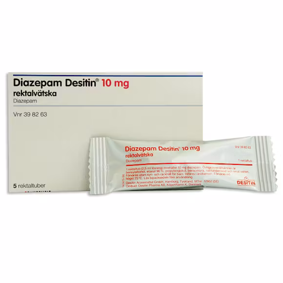 Diazepam Desitin 10 mg 5 x 2,5 milliliter Rektallösning
