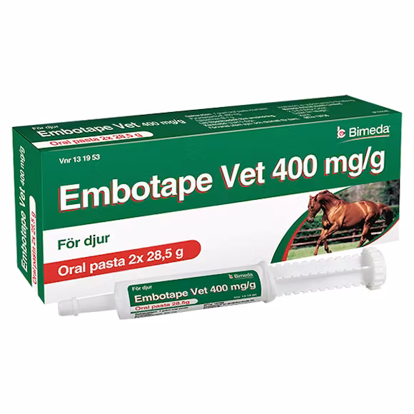 Embotape vet 400 mg/g Oral pasta 2 x 28.5 g