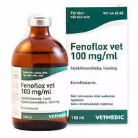 Fenoflox vet, inj-vätska, lösning 100 mg/ml, 100 milliliter