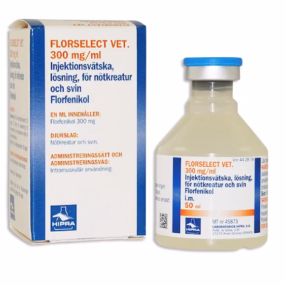 Florselect vet, inj-vätska, lösning 300 mg/ml, 50 milliliter