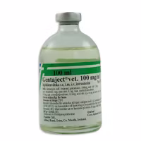 Gentaject vet., inj-vätska, lösning 100 mg/ml, 100 milliliter