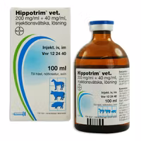 Hippotrim vet., inj-vätska, lösning 200 mg/ml + 40 mg/ml, 100 milliliter