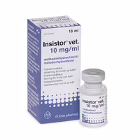 Insistor vet., inj-vätska, lösning 10 mg/ml, 10 milliliter (metadon)