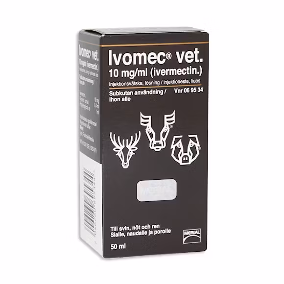 Ivomec vet., inj-vätska, lösning 10 mg/ml, 50 milliliter