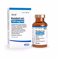 Ketabel vet., inj-vätska, lösning 100 mg/ml, 1 x 25 milliliter mots ketador
