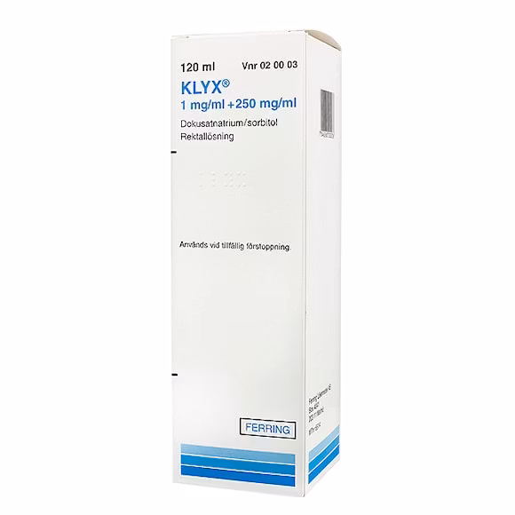 Klyx, rektallösning 1mg/ml+250mg/ml, 120 milliliter