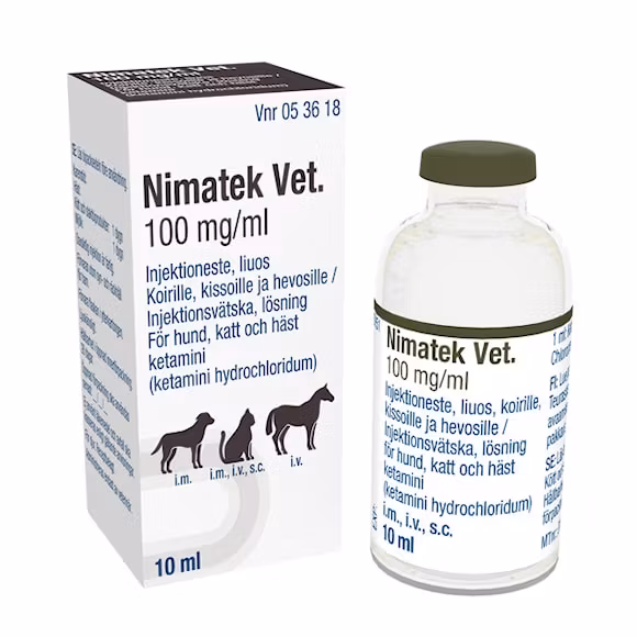 Nimatek Vet, inj-vätska, lösning 100 mg/ml, 10 milliliter