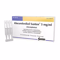 Kloramfenikol Santen, ögondr, lösn, endosbehållare 5 mg/ml, 30 styck