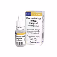 Kloramfenikol Santen, ögondroppar, lösning 5 mg/ml, 10 milliliter